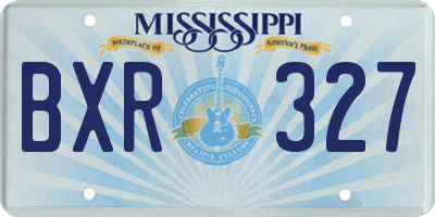 MS license plate BXR327