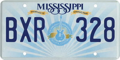 MS license plate BXR328