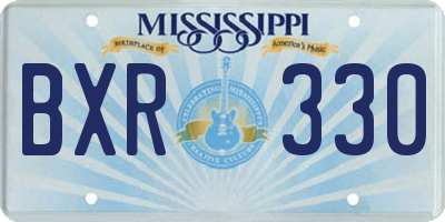 MS license plate BXR330