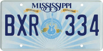 MS license plate BXR334