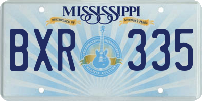 MS license plate BXR335