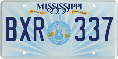 MS license plate BXR337