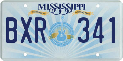 MS license plate BXR341