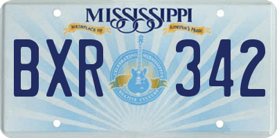 MS license plate BXR342