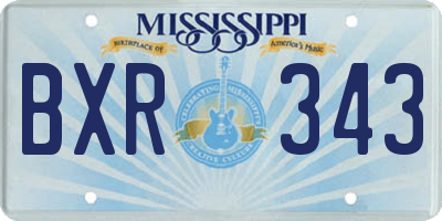 MS license plate BXR343