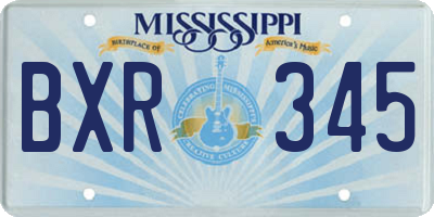 MS license plate BXR345