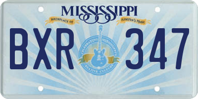 MS license plate BXR347