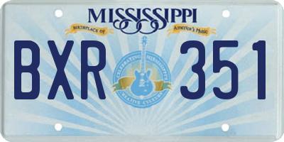 MS license plate BXR351