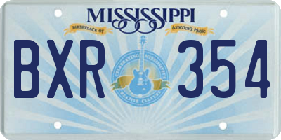 MS license plate BXR354