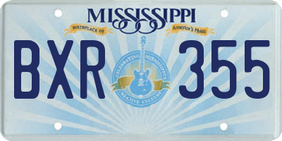 MS license plate BXR355