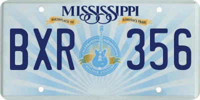 MS license plate BXR356