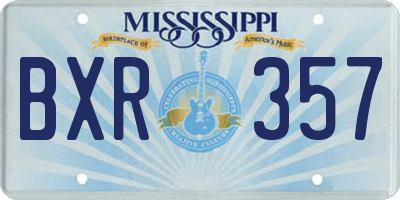 MS license plate BXR357