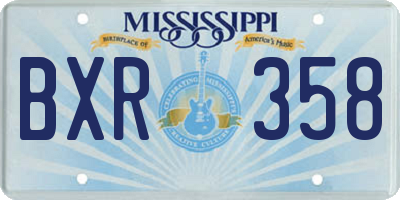 MS license plate BXR358