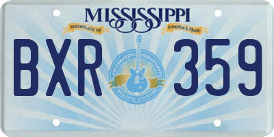MS license plate BXR359