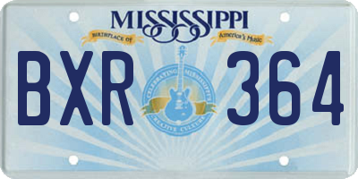 MS license plate BXR364