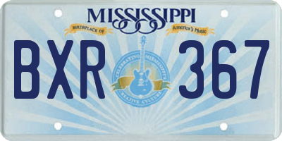 MS license plate BXR367