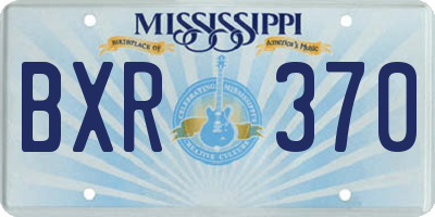 MS license plate BXR370