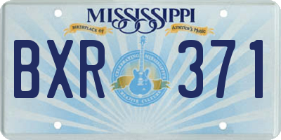 MS license plate BXR371