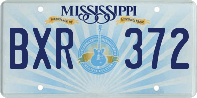 MS license plate BXR372