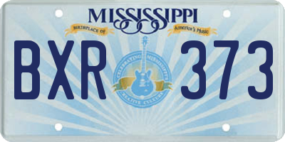 MS license plate BXR373