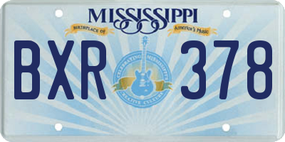 MS license plate BXR378