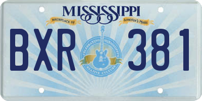 MS license plate BXR381