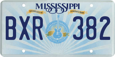 MS license plate BXR382