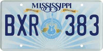 MS license plate BXR383