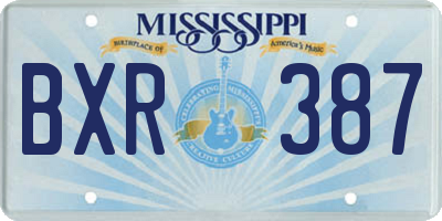 MS license plate BXR387