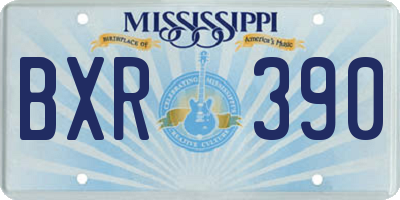 MS license plate BXR390