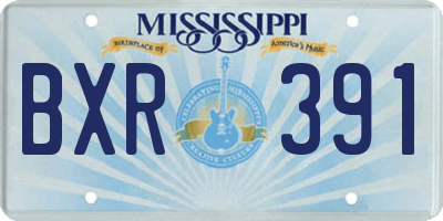 MS license plate BXR391