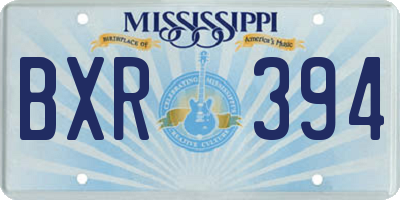 MS license plate BXR394