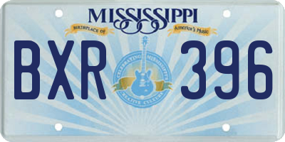 MS license plate BXR396