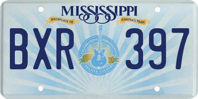 MS license plate BXR397