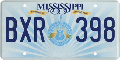 MS license plate BXR398