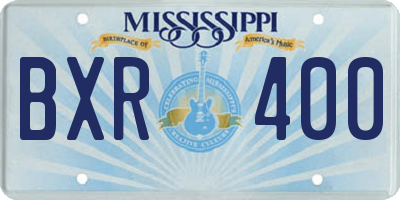 MS license plate BXR400
