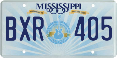 MS license plate BXR405