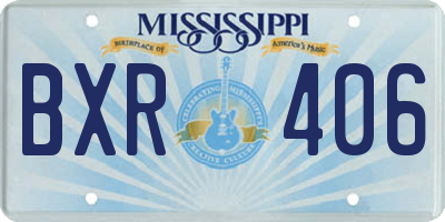 MS license plate BXR406