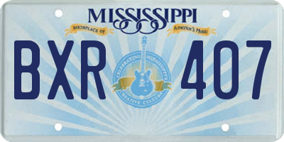 MS license plate BXR407
