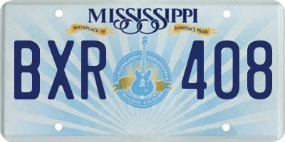 MS license plate BXR408