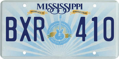 MS license plate BXR410