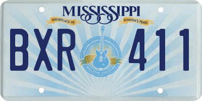 MS license plate BXR411