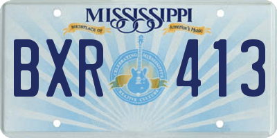 MS license plate BXR413