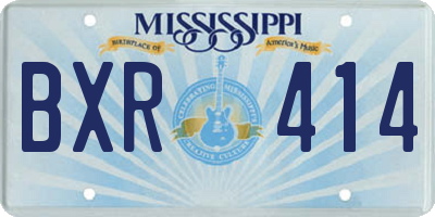 MS license plate BXR414