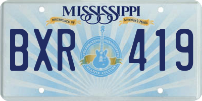 MS license plate BXR419