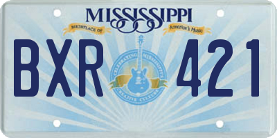MS license plate BXR421
