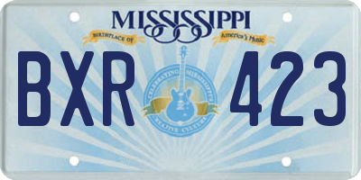 MS license plate BXR423