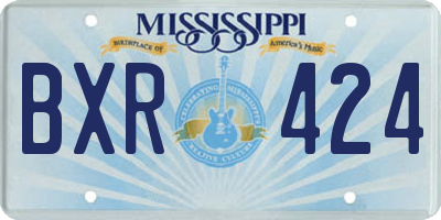 MS license plate BXR424