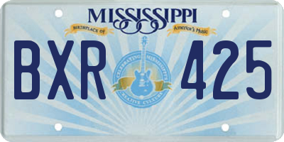 MS license plate BXR425