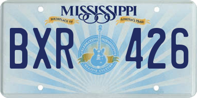 MS license plate BXR426